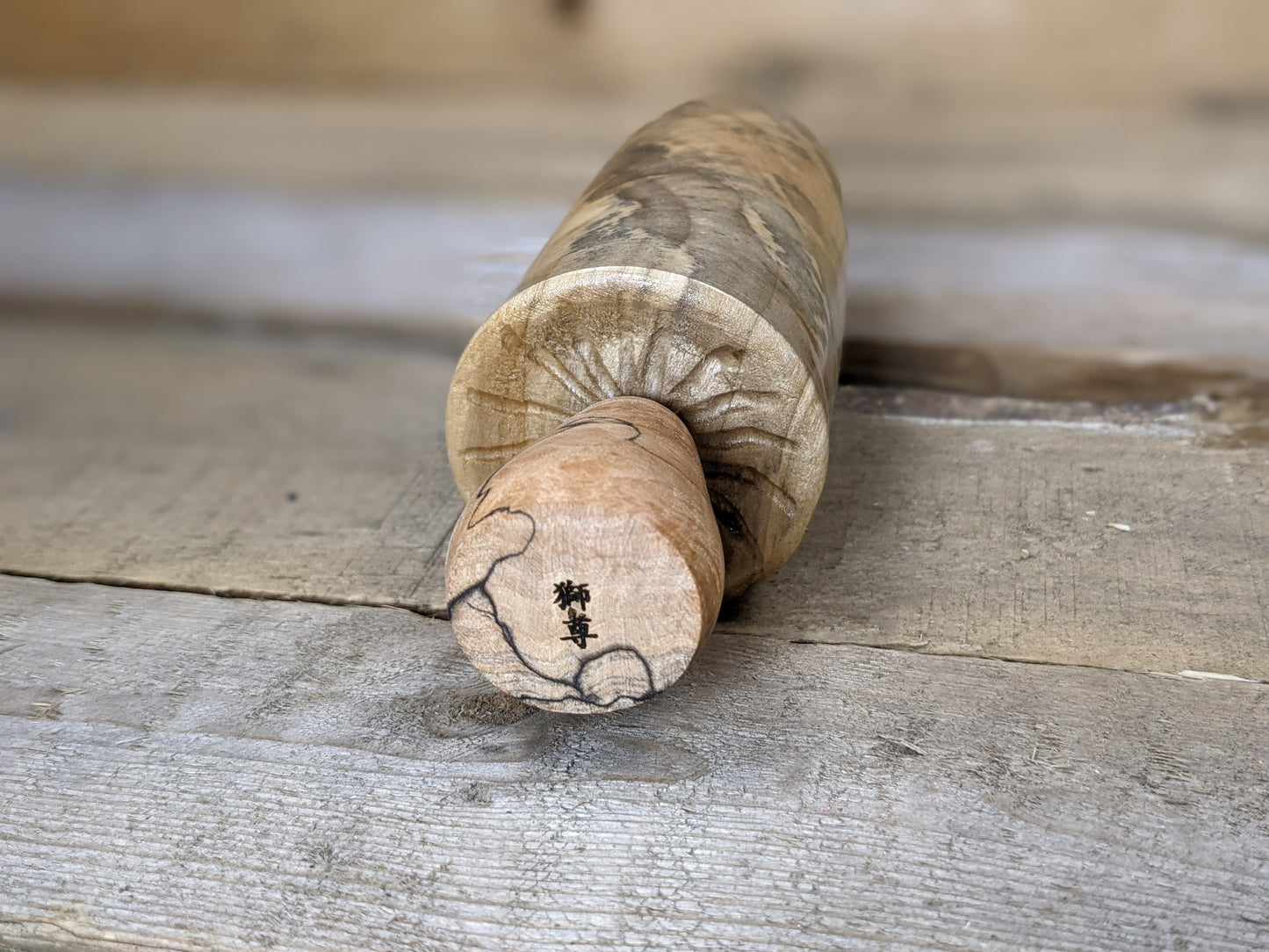 Cottonwood and figured spalted maple mushroom