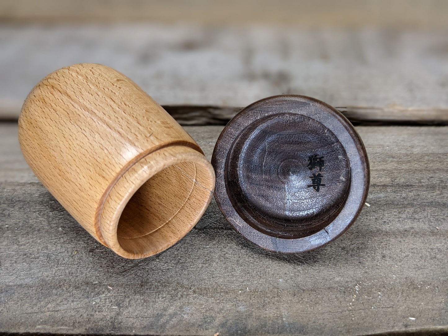 Tiny lidded acorn box