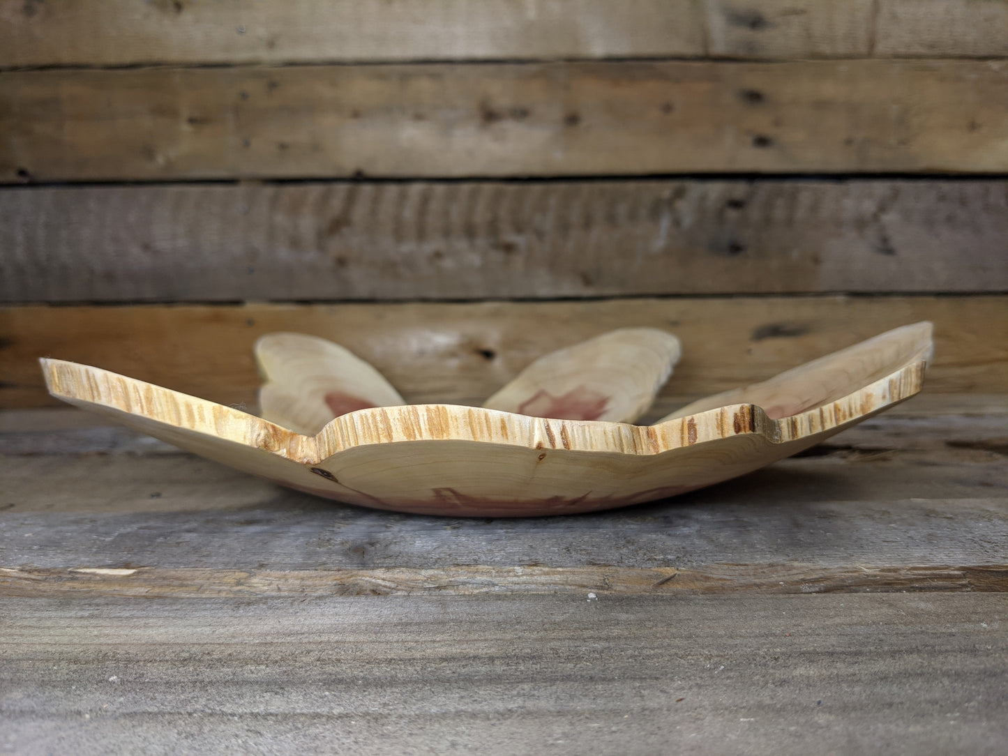 Natural edge endgrain juniper dish