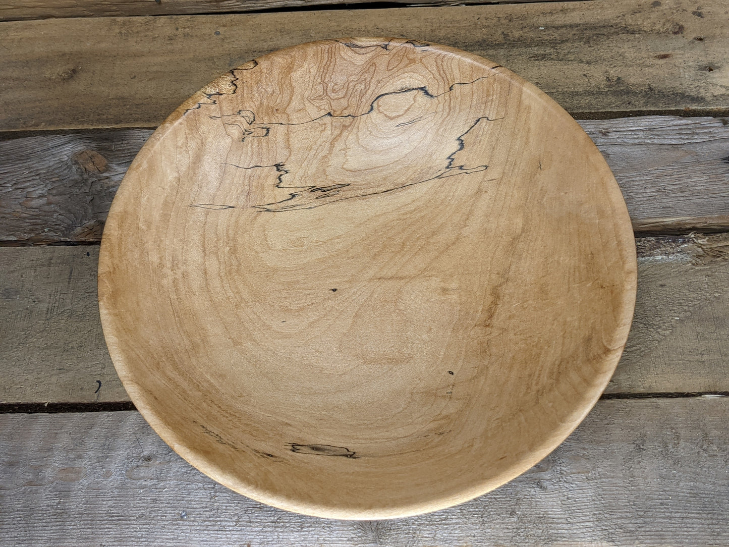 Spalted maple serving dish