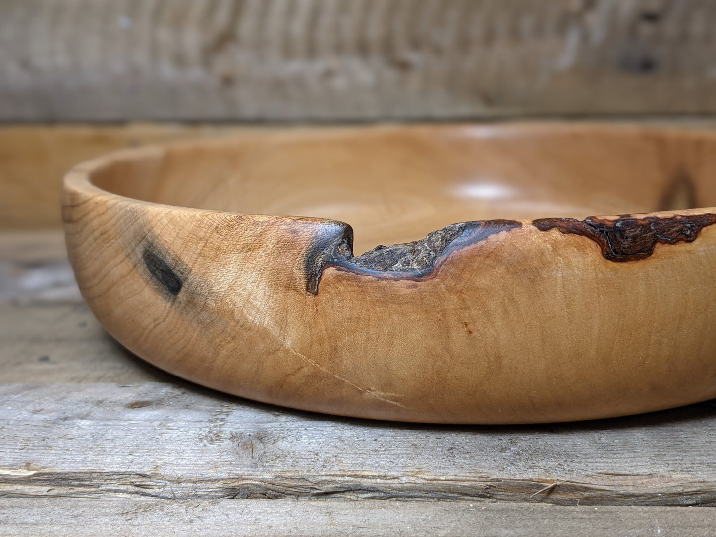 Natural edge serving dish