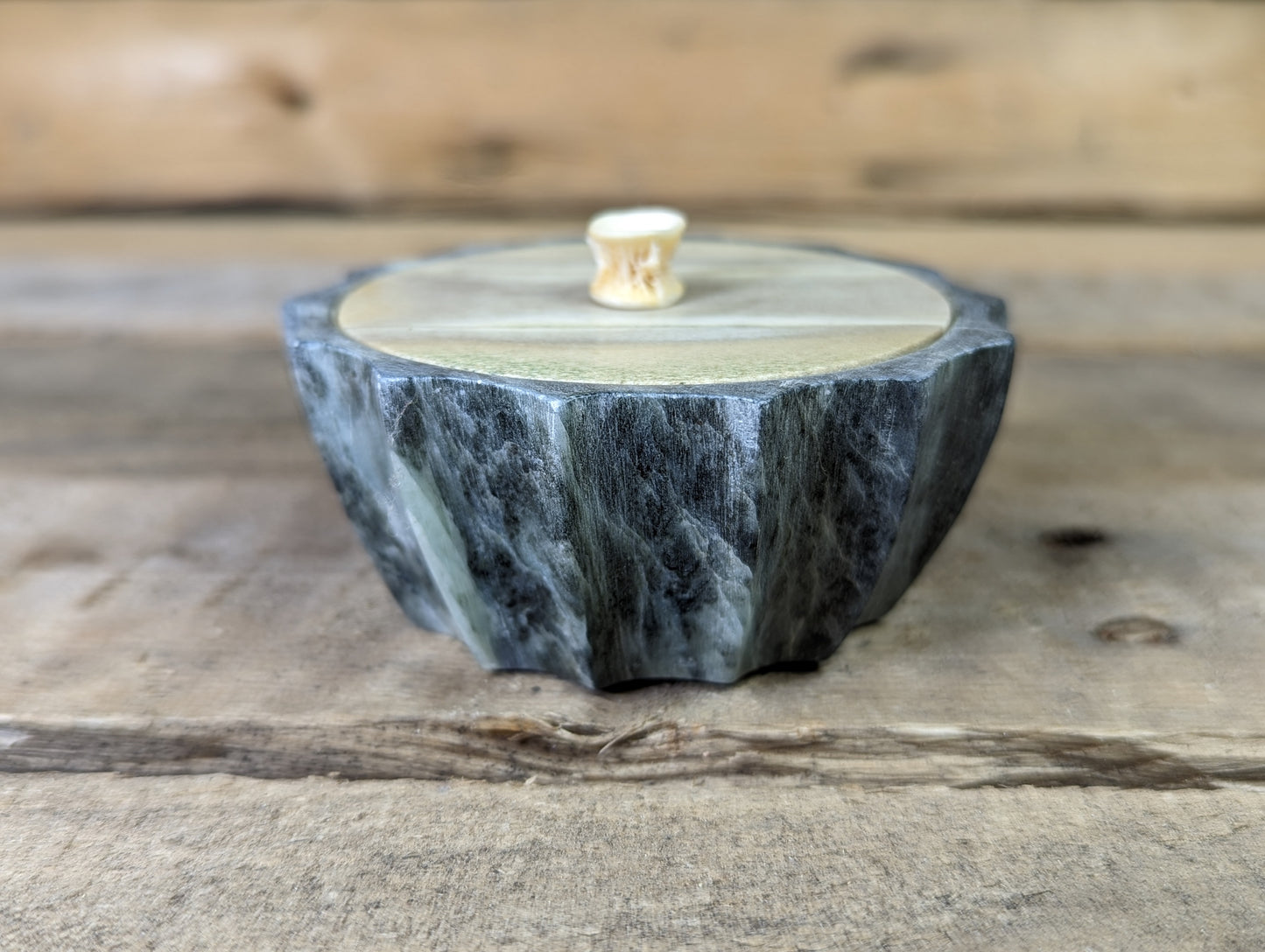 Stone, bone and antler fluted box