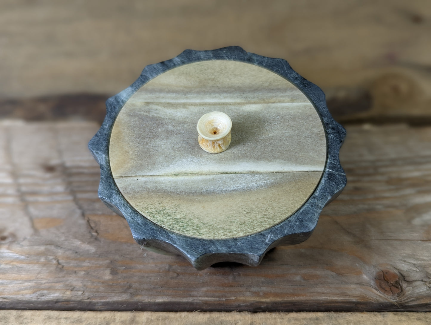 Stone, bone and antler fluted box