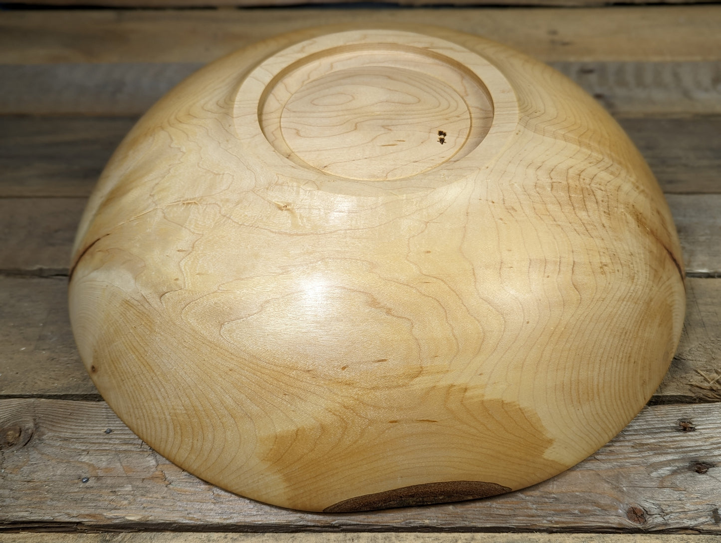Large maple crotch bowl