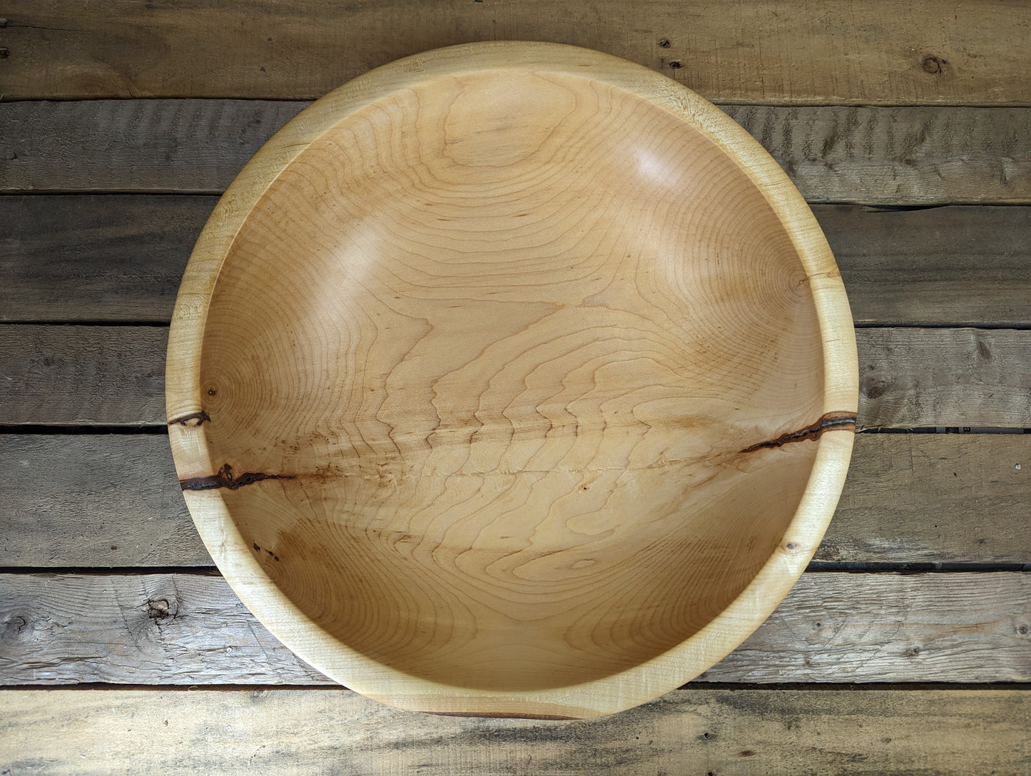 Large maple crotch bowl