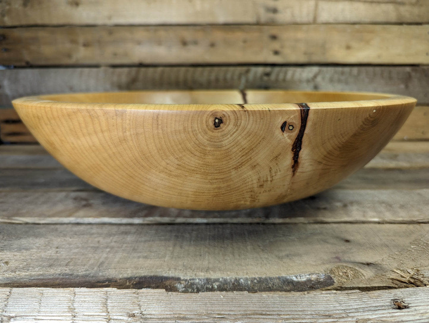 Large maple crotch bowl