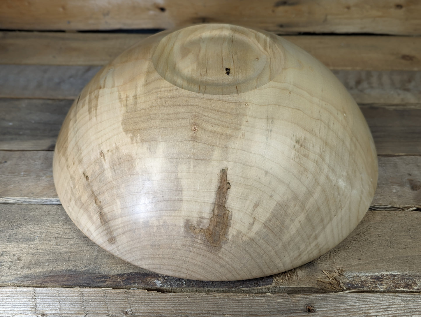 Large silver maple bowl