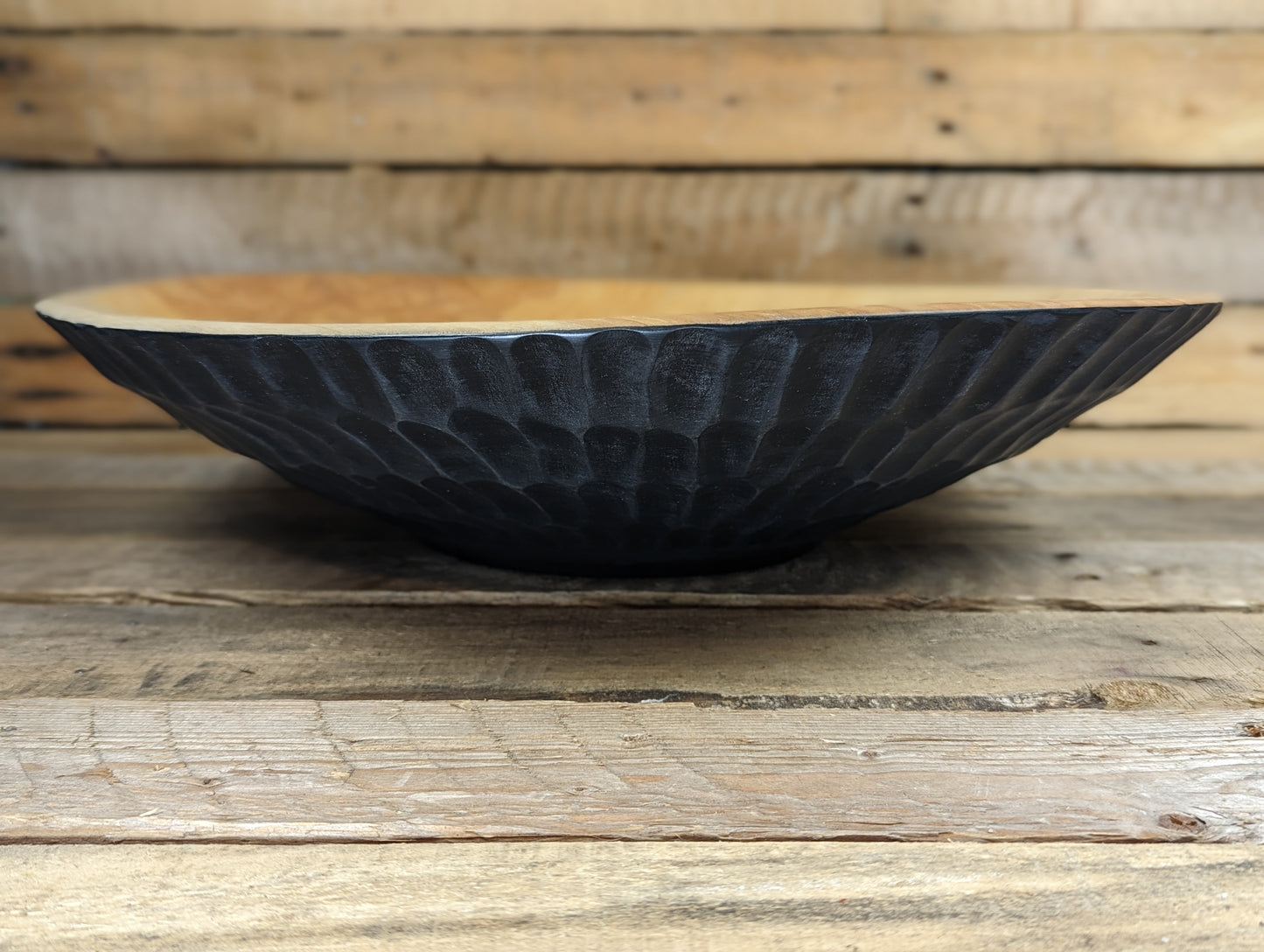 Large textured birch bowl