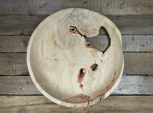 Rustic cottonwood platter