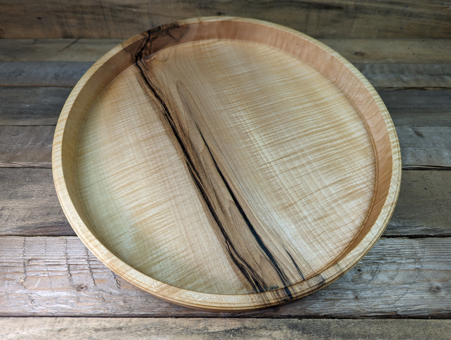 Figured maple serving tray