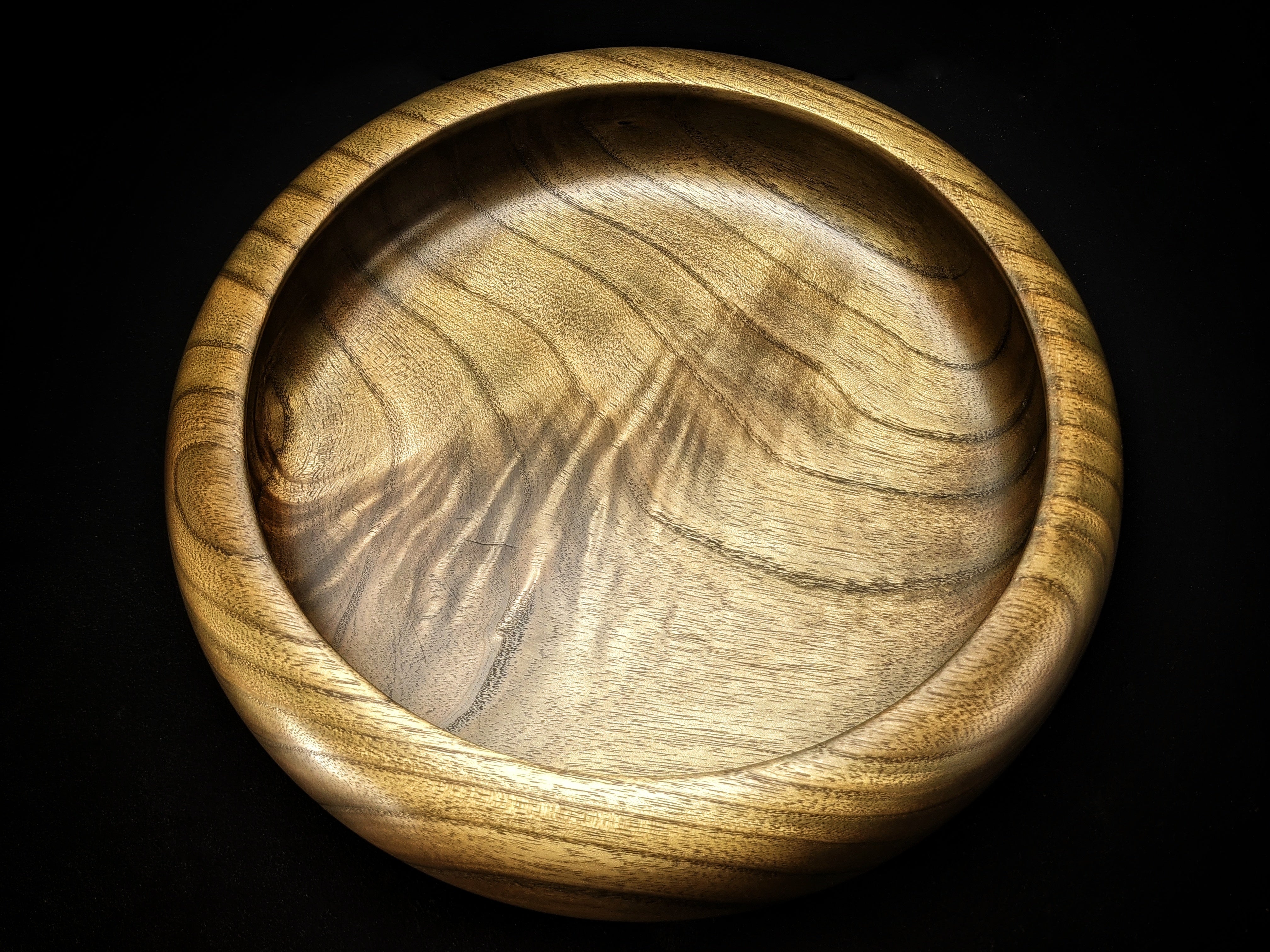 Decorative ebonized catalpa bowl