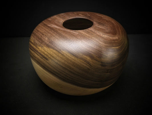 Small black walnut hollow form