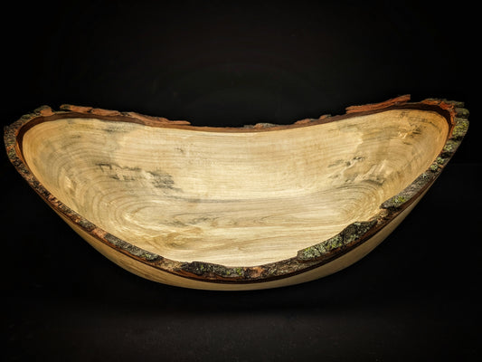 Live edge silver maple bowl