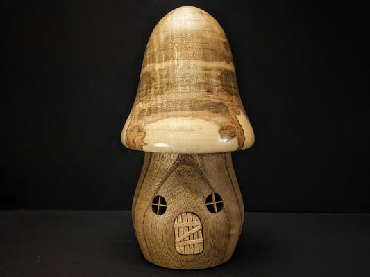 Crab apple and catalpa gnome home