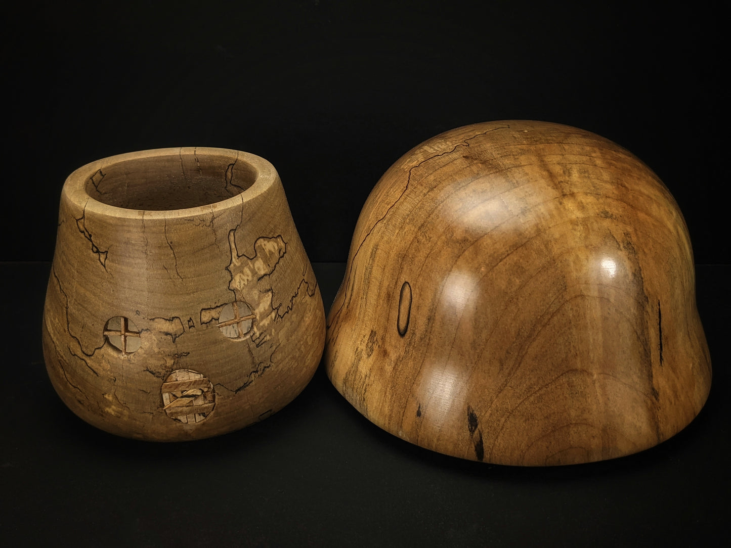 Spalted maple gnome home
