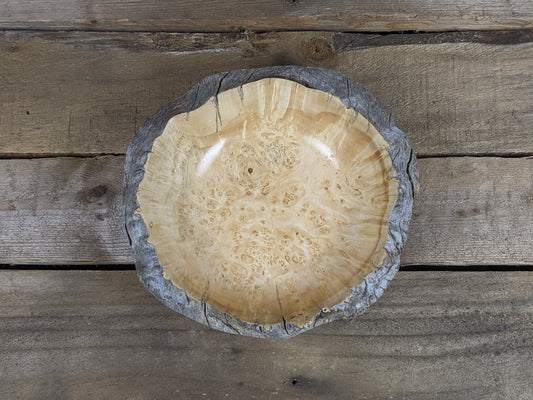 Natural edge maple burl catch-all
