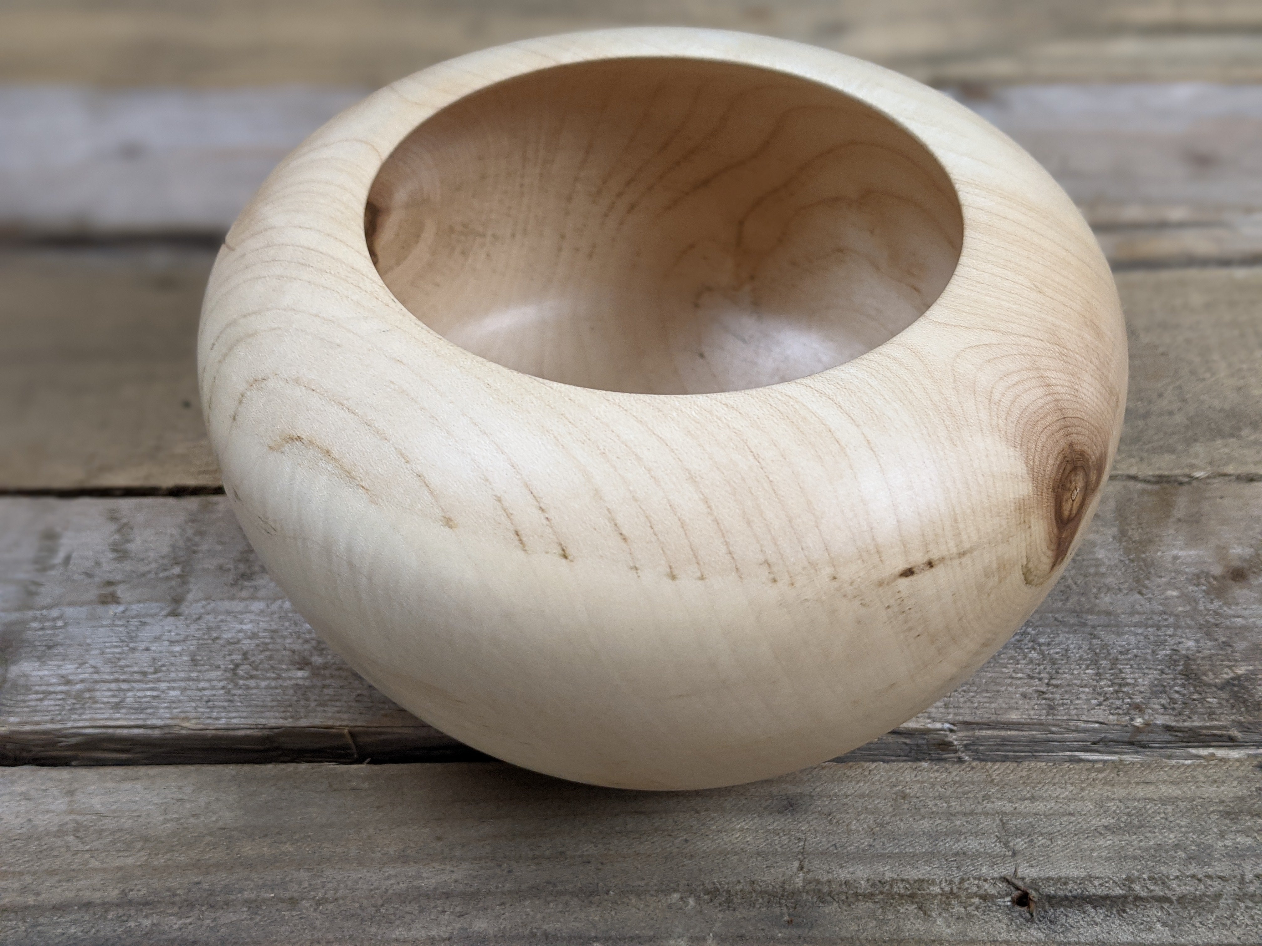 Hard maple wide mouth pot