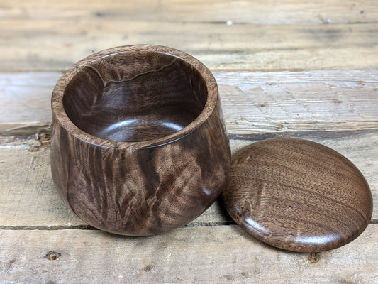 Black walnut lidded pot