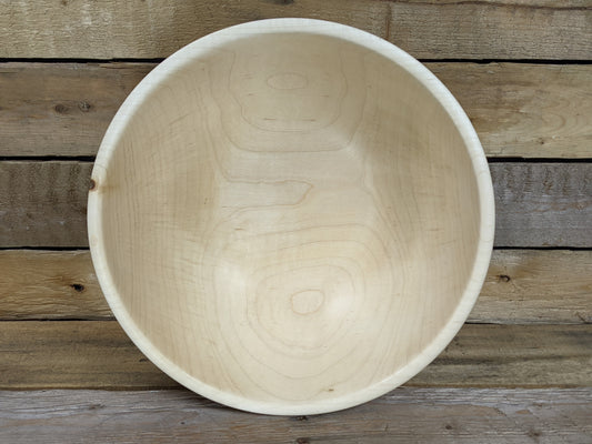 Hard maple beaded bowl