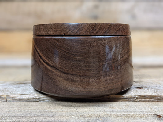 Black walnut lidded pot