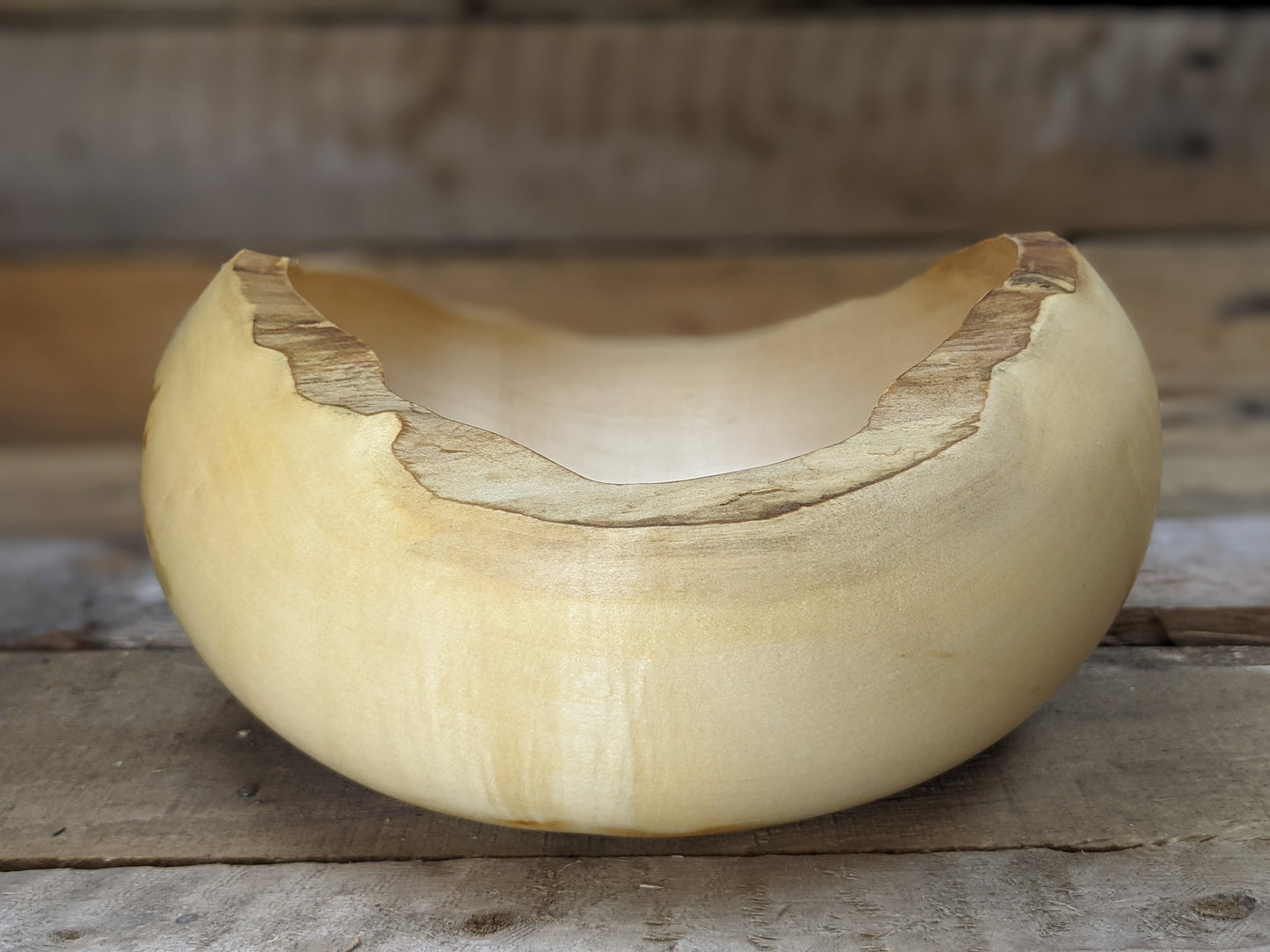Natural edge box elder bowl