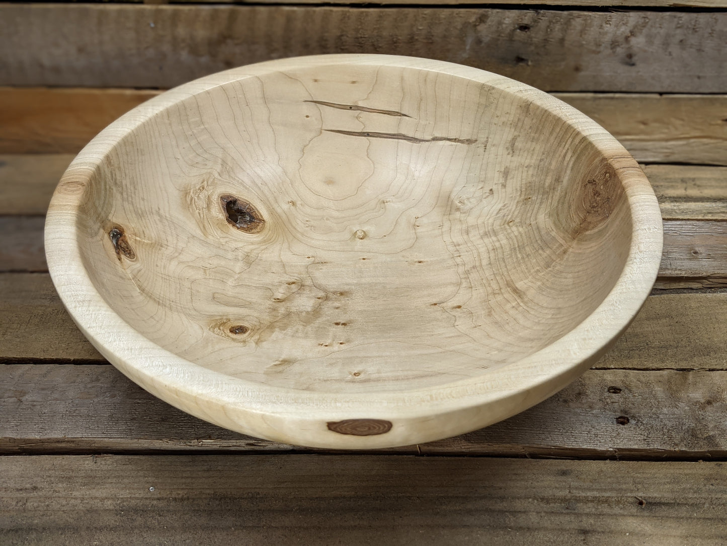 XL decorative maple bowl