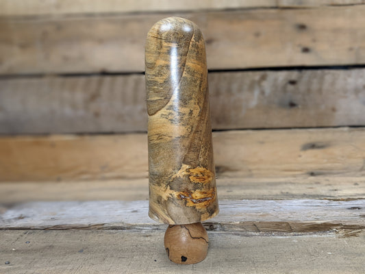 Cottonwood and figure spalted maple mushroom