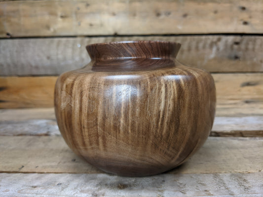 Decorative Black Walnut end grain pot