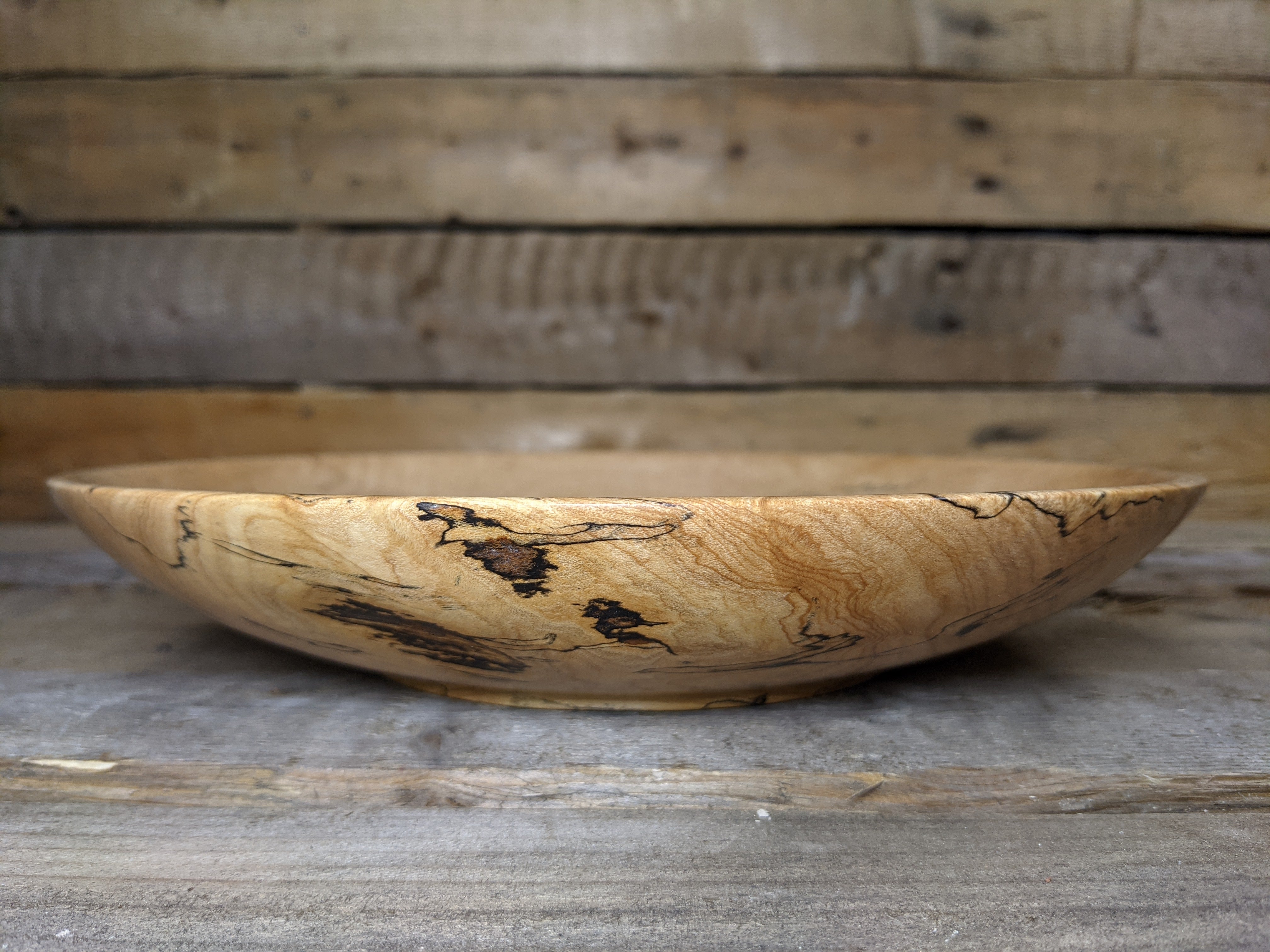 Spalted maple serving dish