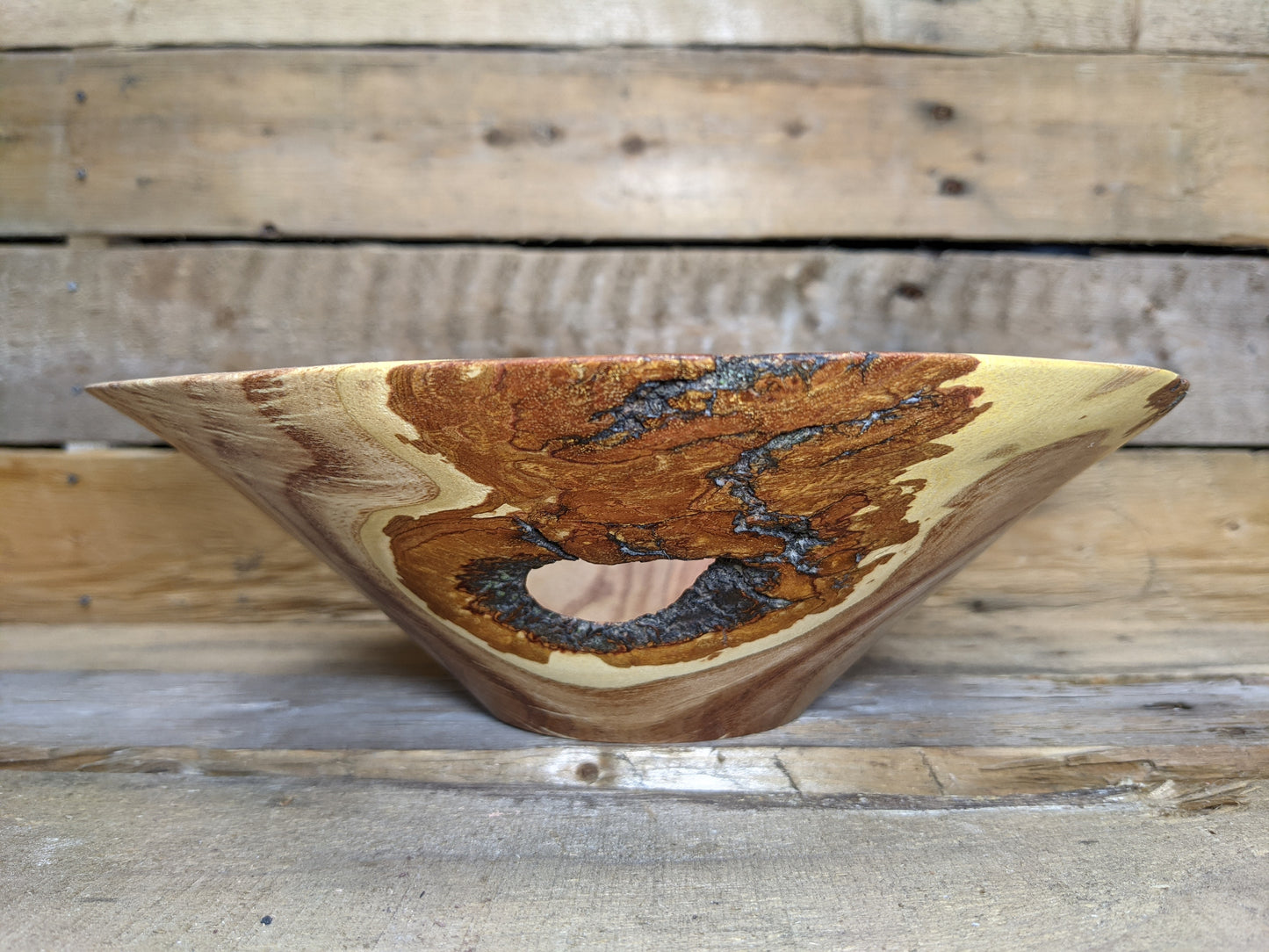 Decorative honey locust bowl