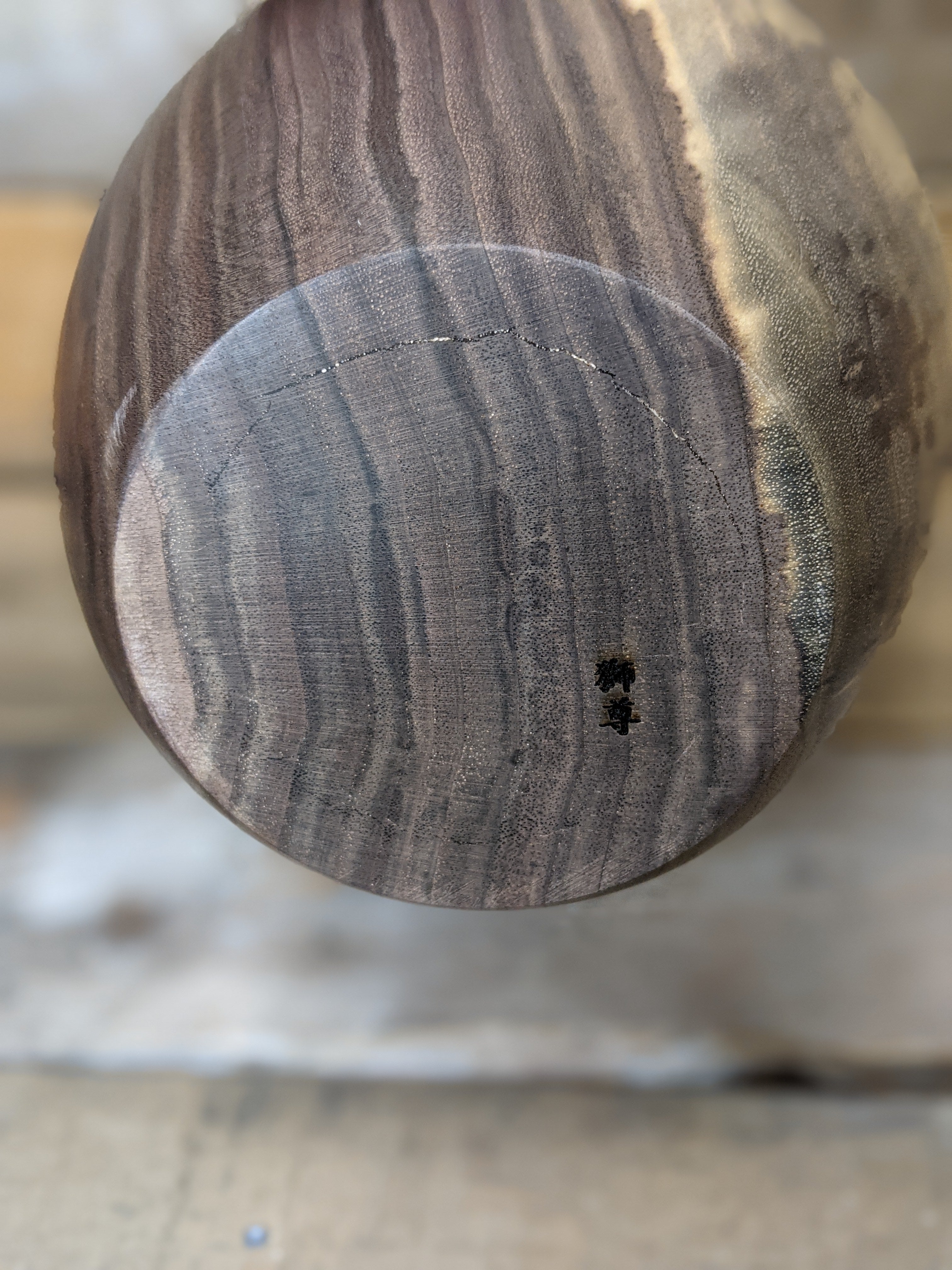 Two tone black walnut hollow vessel